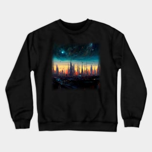 Space City Artwork Crewneck Sweatshirt